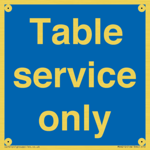 Table service only